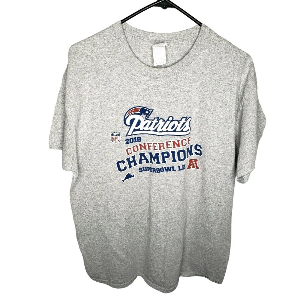 Patriots Superbowl L11 Conference Men Nice Cotton T Shirt Silver